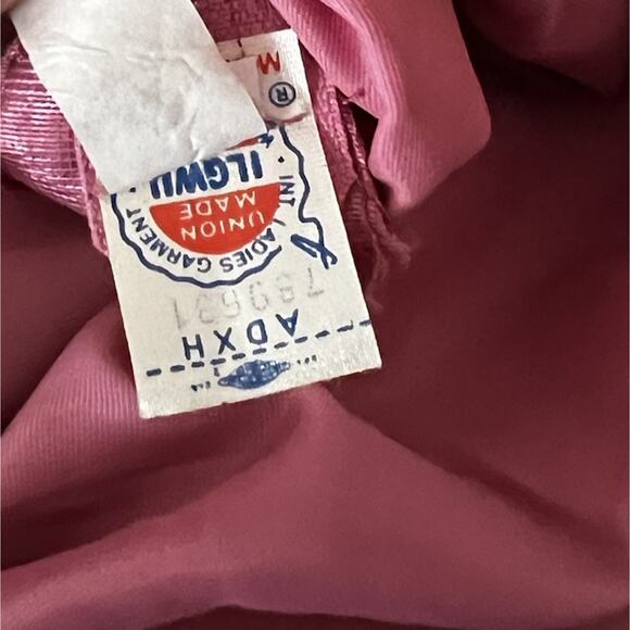 Union Made 70s 80s Southern Belle Dress w/Matching Hat Pink Ruffles & Lace - Picture 13 of 13